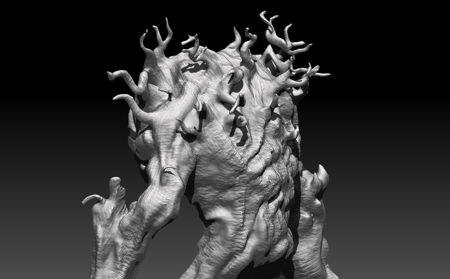 wooden cyclop monster 3D print model_3