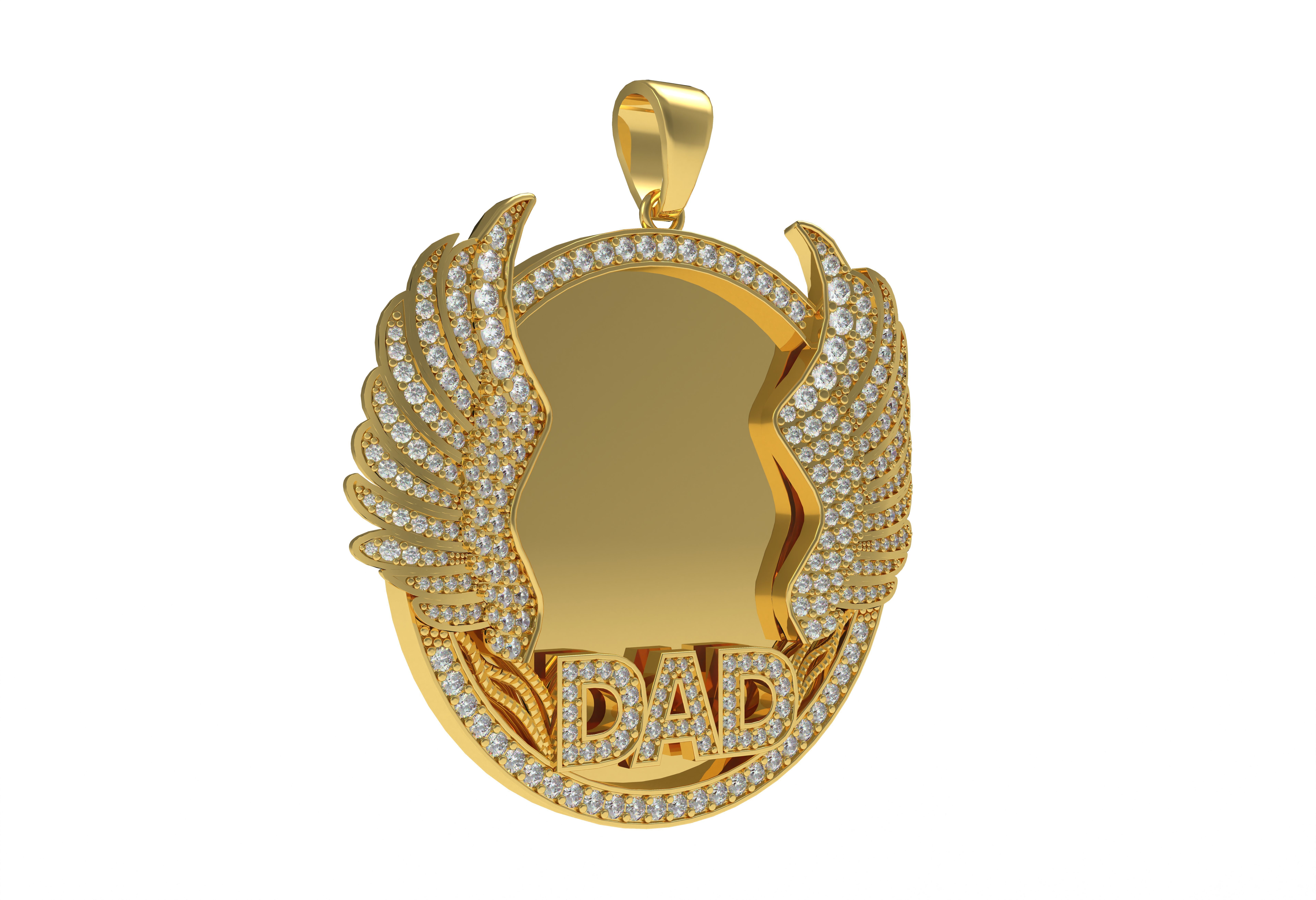 Dad Picture Pendant 03 3D print model_2