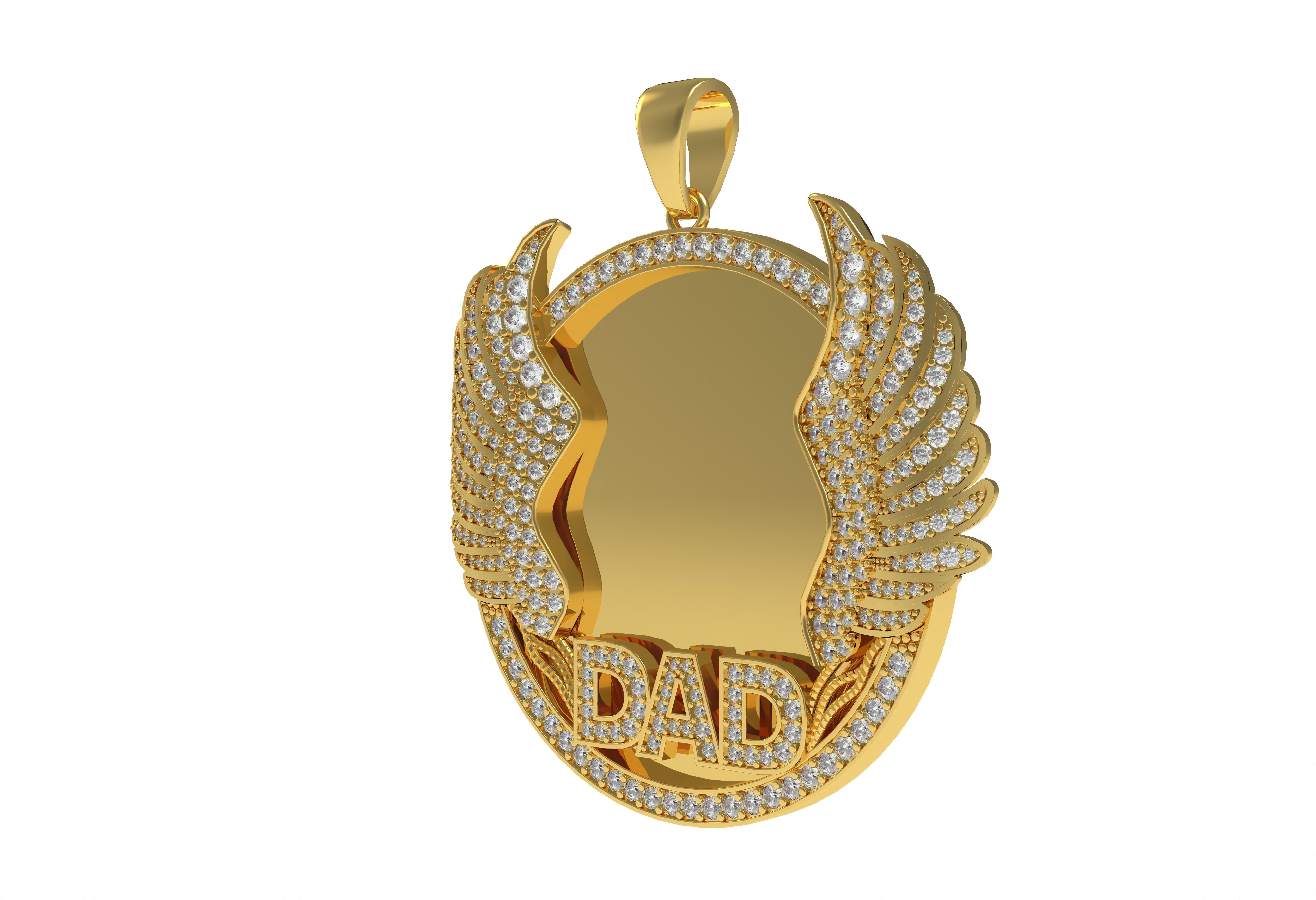Dad Picture Pendant 03 3D print model_1