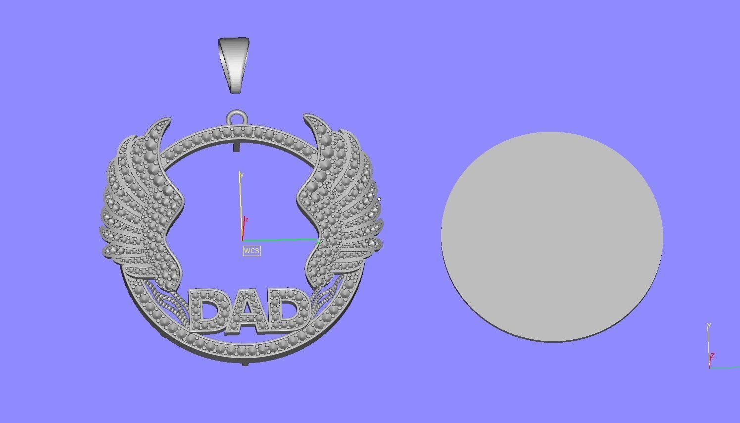 Dad Picture Pendant 03 3D print model_27