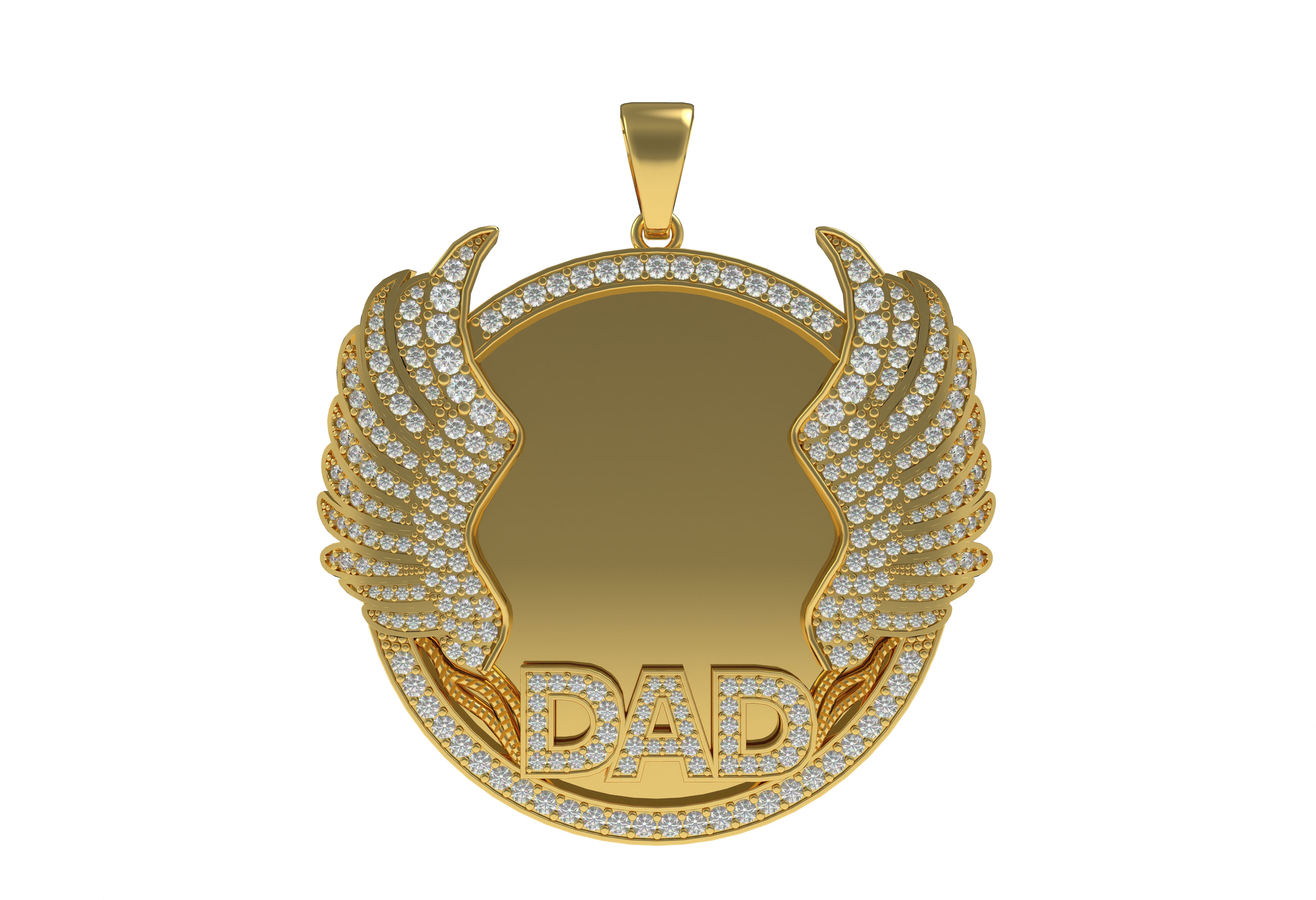 Dad Picture Pendant 03 3D print model_4