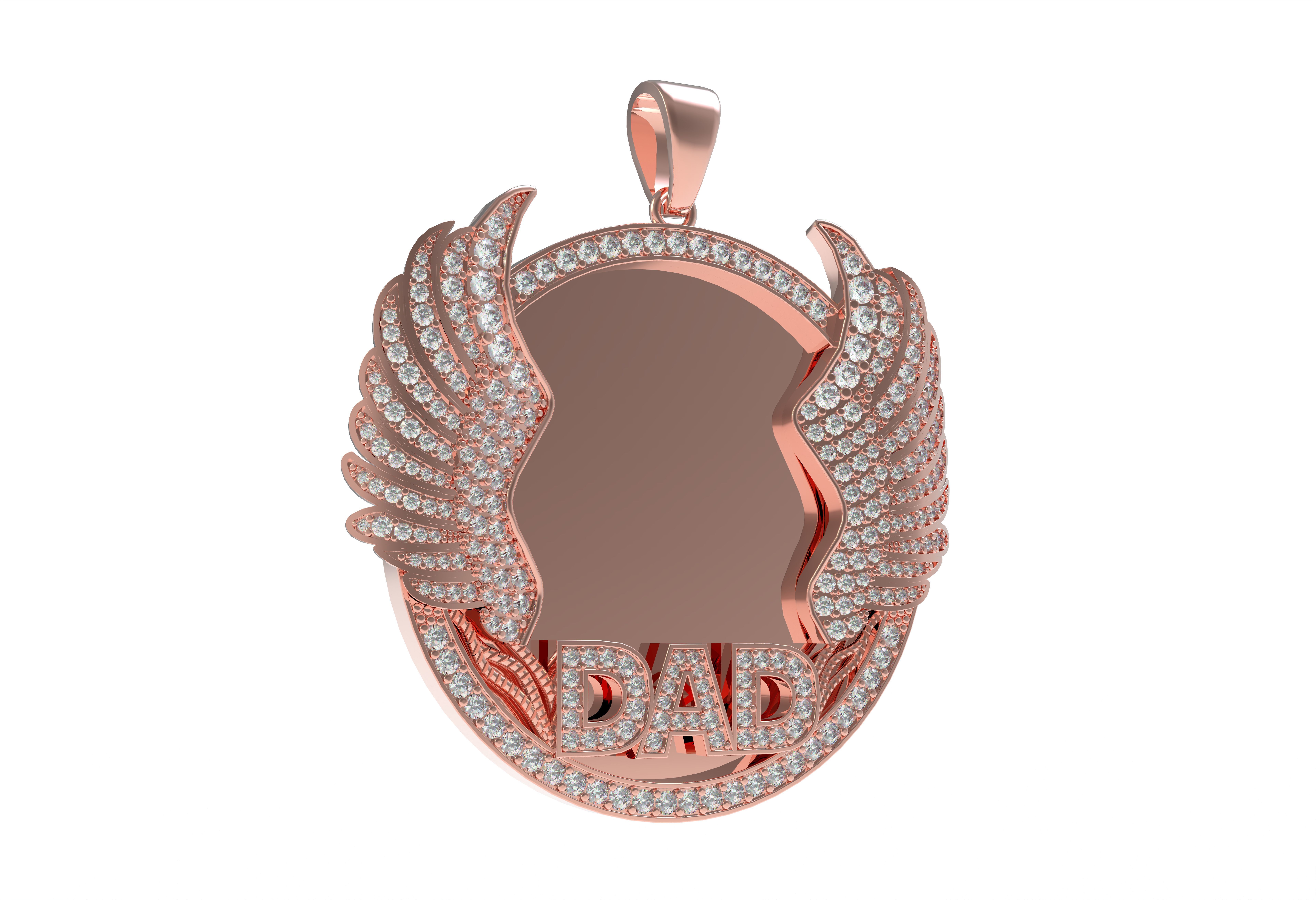 Dad Picture Pendant 03 3D print model_14