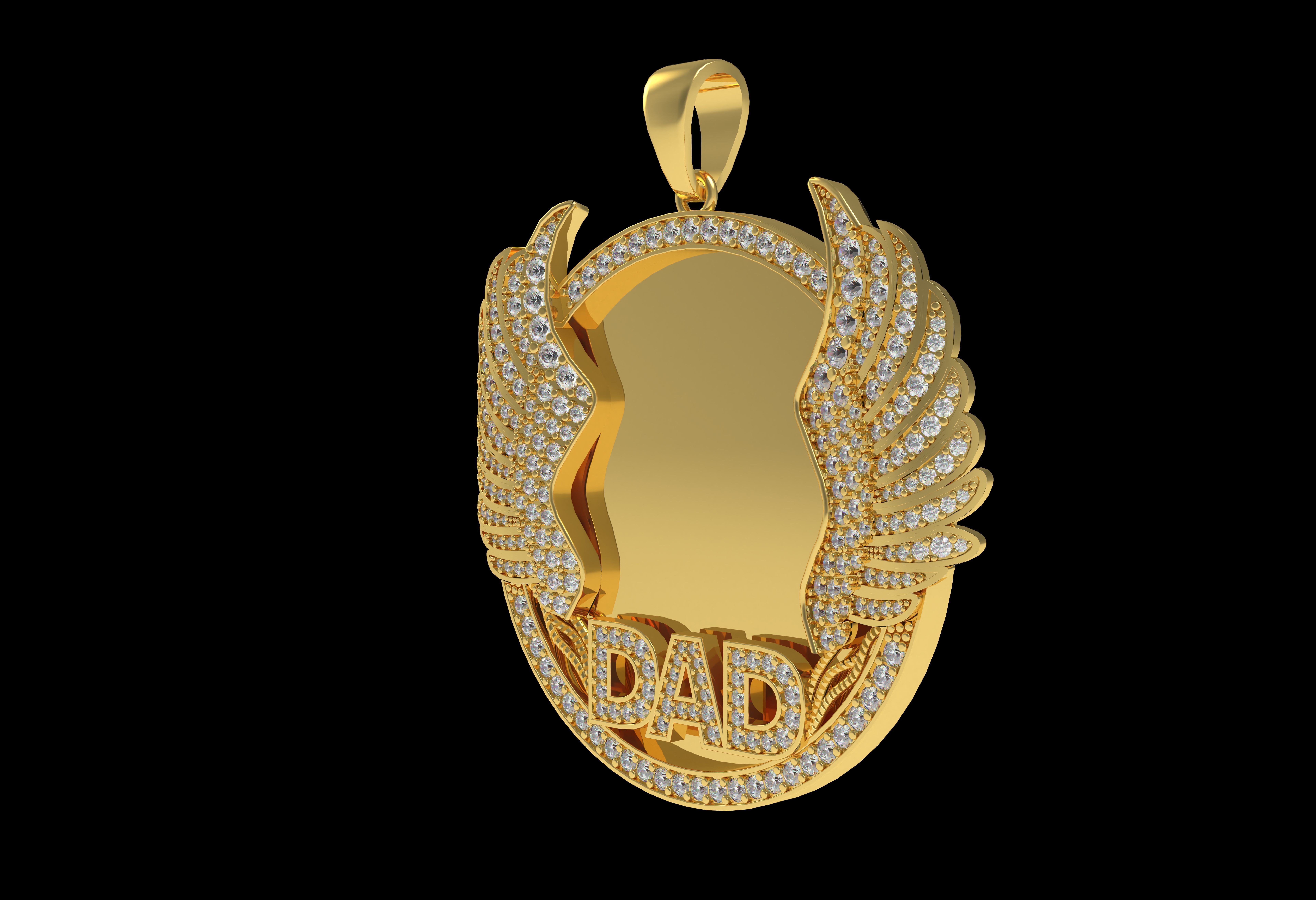 Dad Picture Pendant 03 3D print model_25