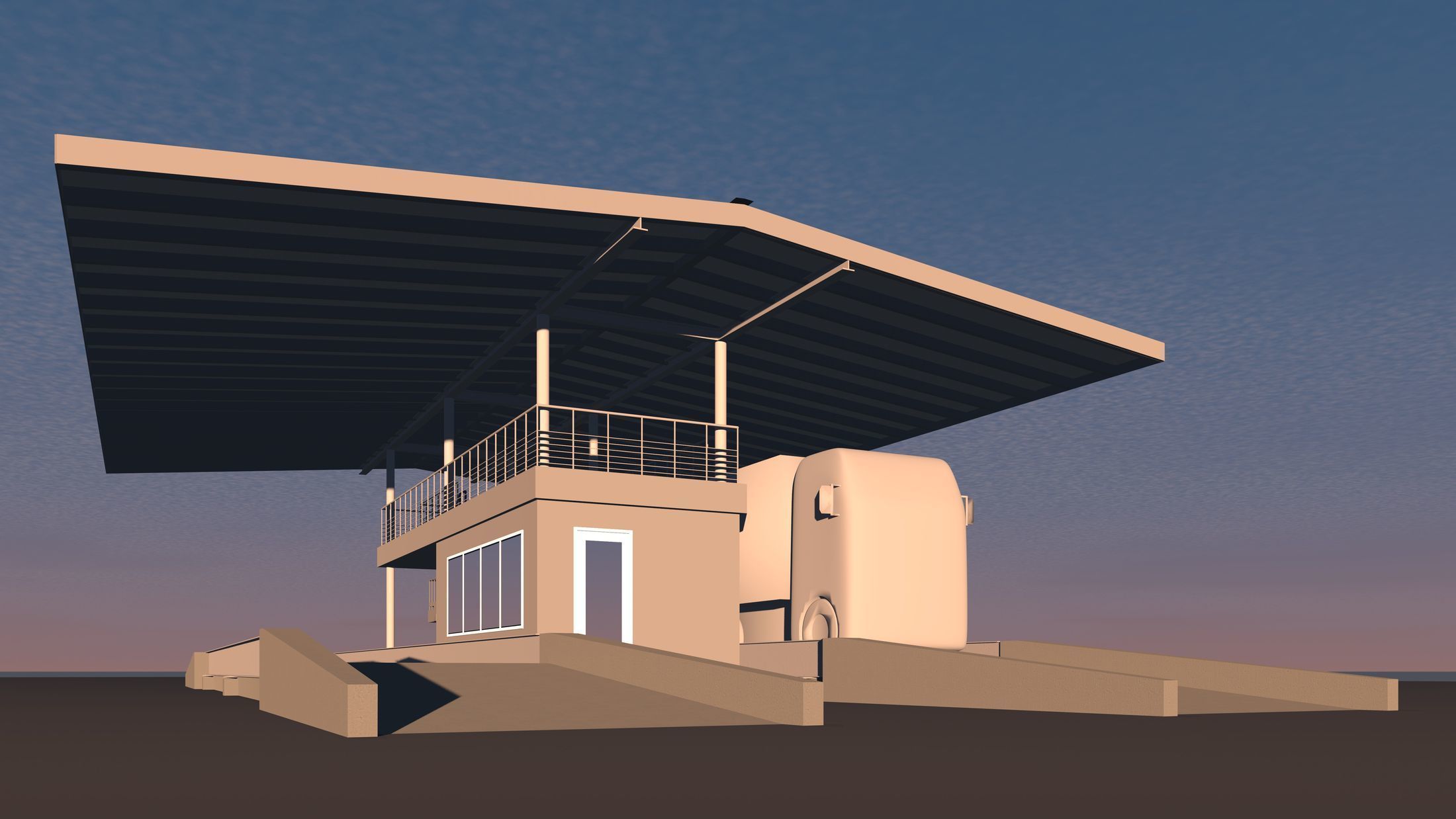 Truck weight scale station 24i15 3D model_2