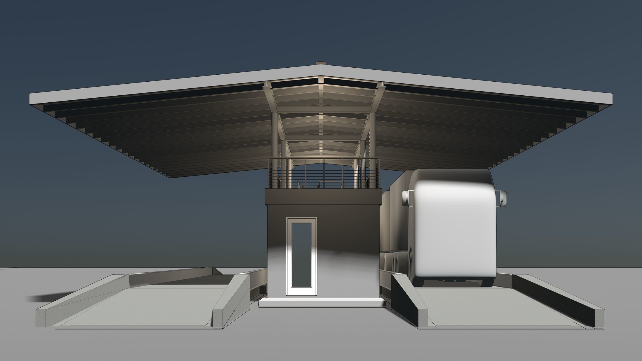 Truck weight scale station 24i15 3D model_1
