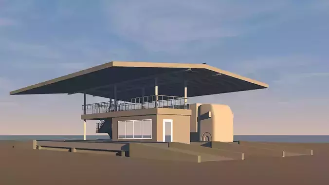 Truck weight scale station 24i15 3D model