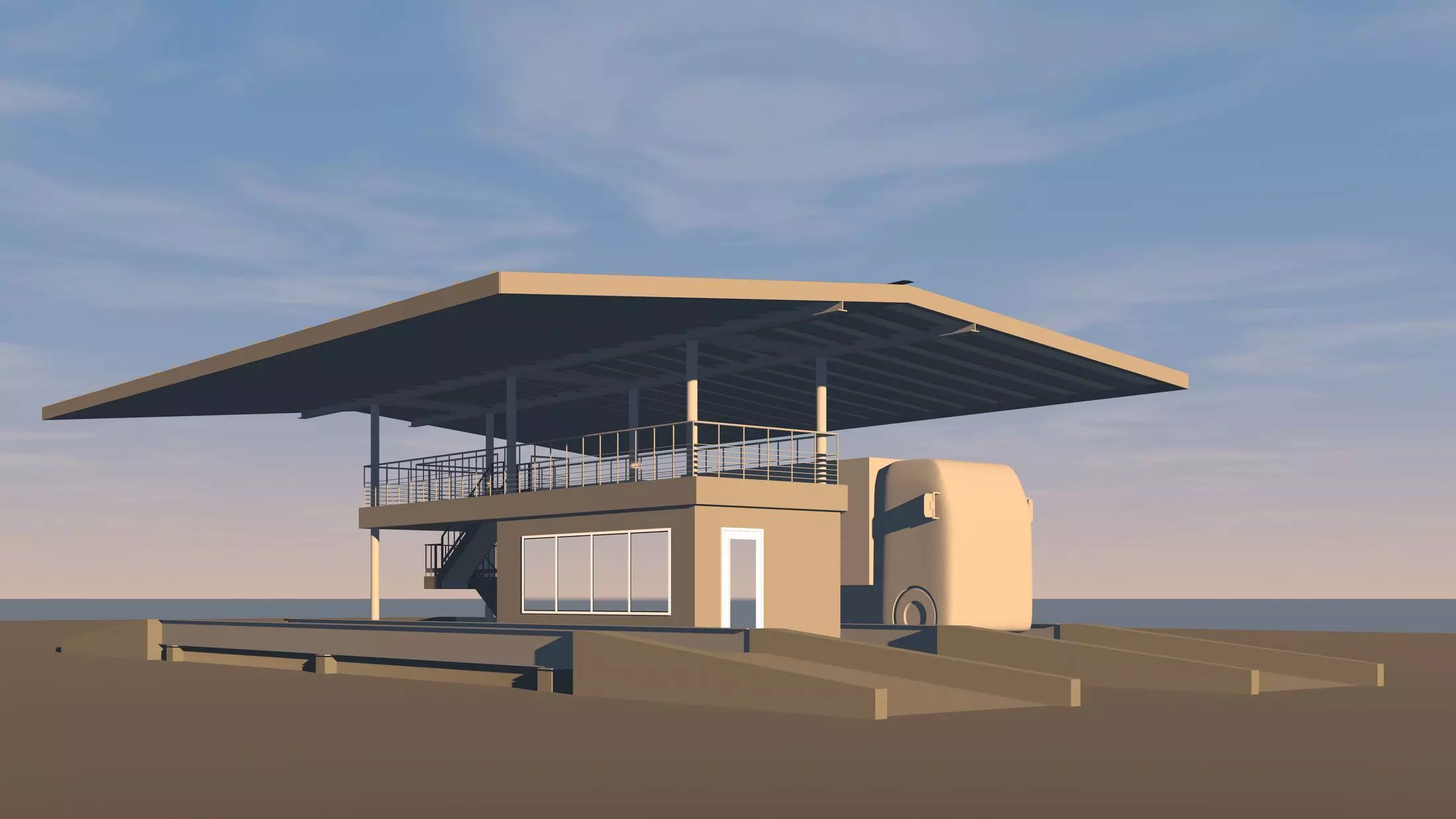 Truck weight scale station 24i15 3D model_0