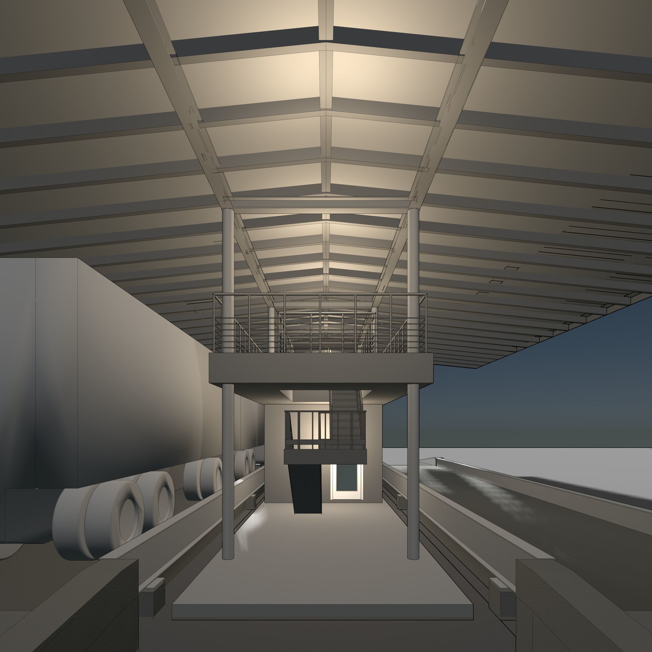 Truck weight scale station 24i15 3D model_3