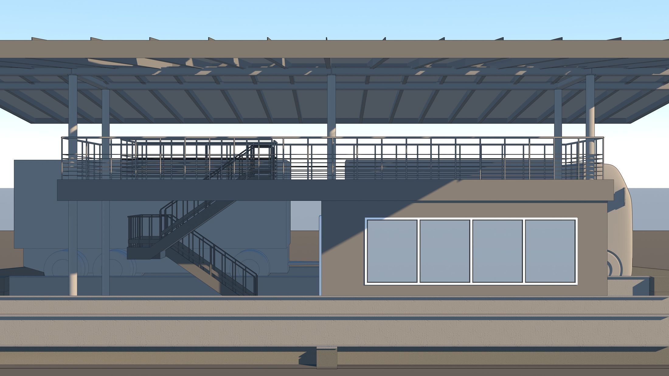Truck weight scale station 24i15 3D model_6