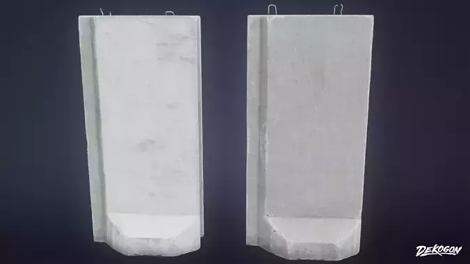 ROADSIDE - Concrete Block 05 - LOW POLY AND NANITE