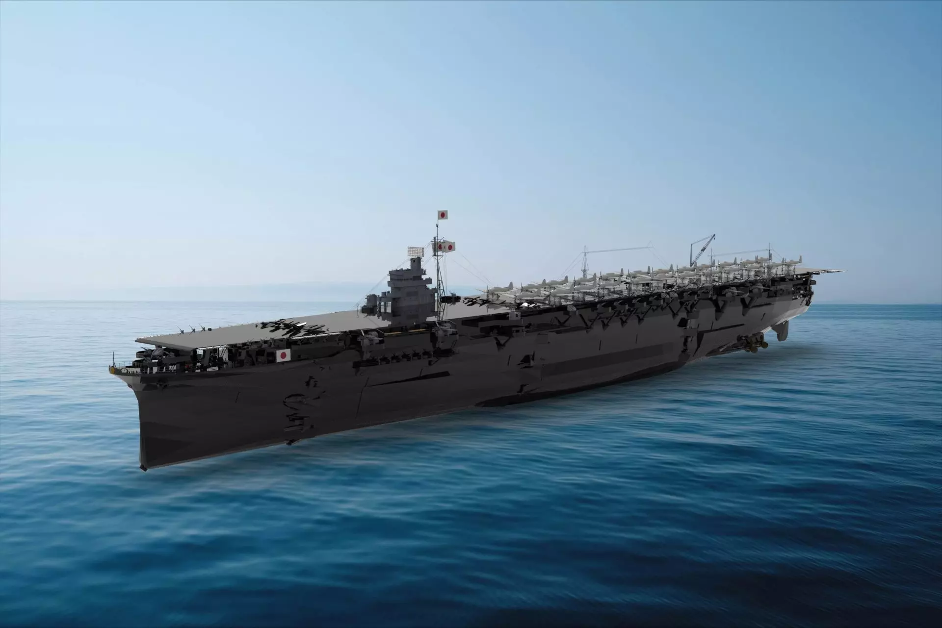 Japanese aircraft carrier Zuikaku 3D model_0