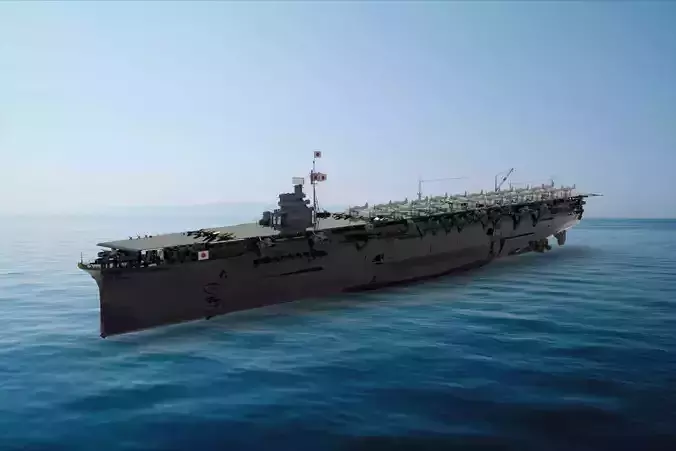 Japanese aircraft carrier Zuikaku 3D model