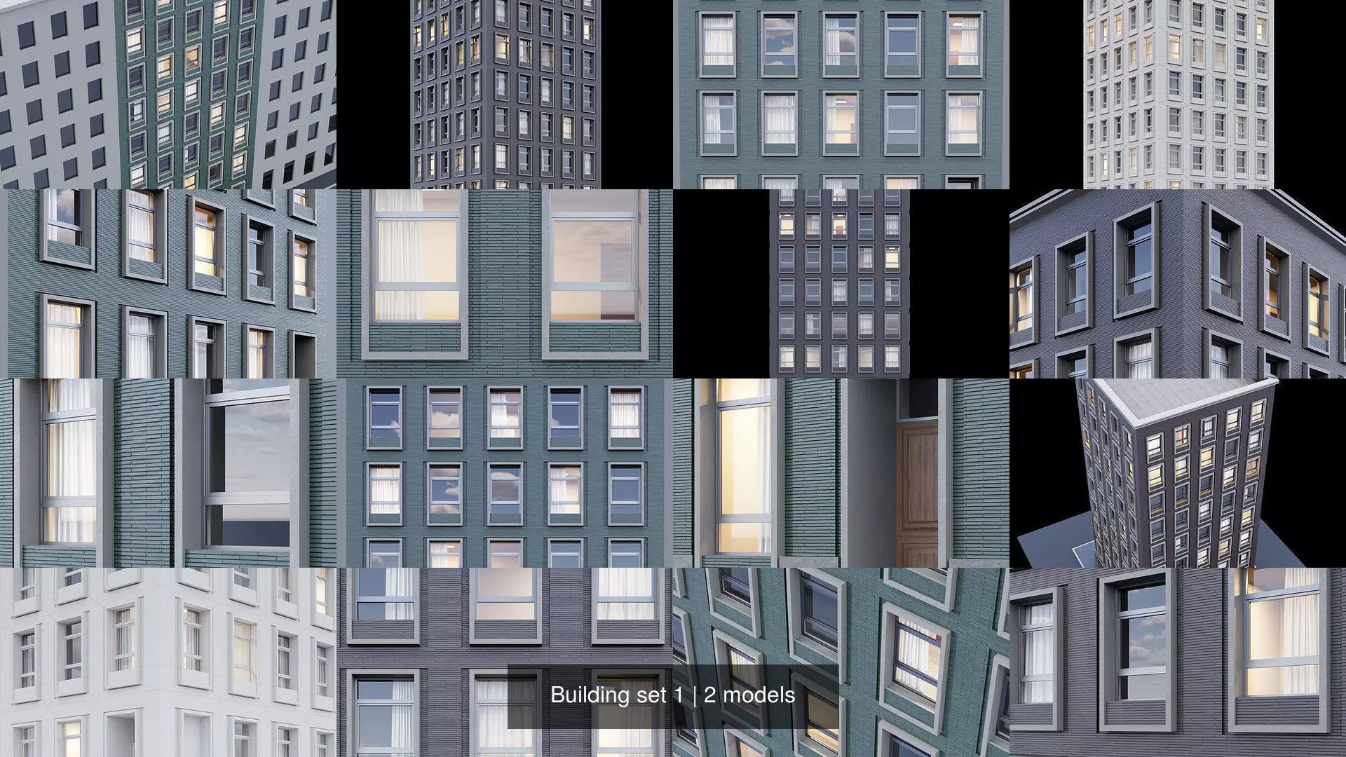 Building set 1 3D Model Collection_0
