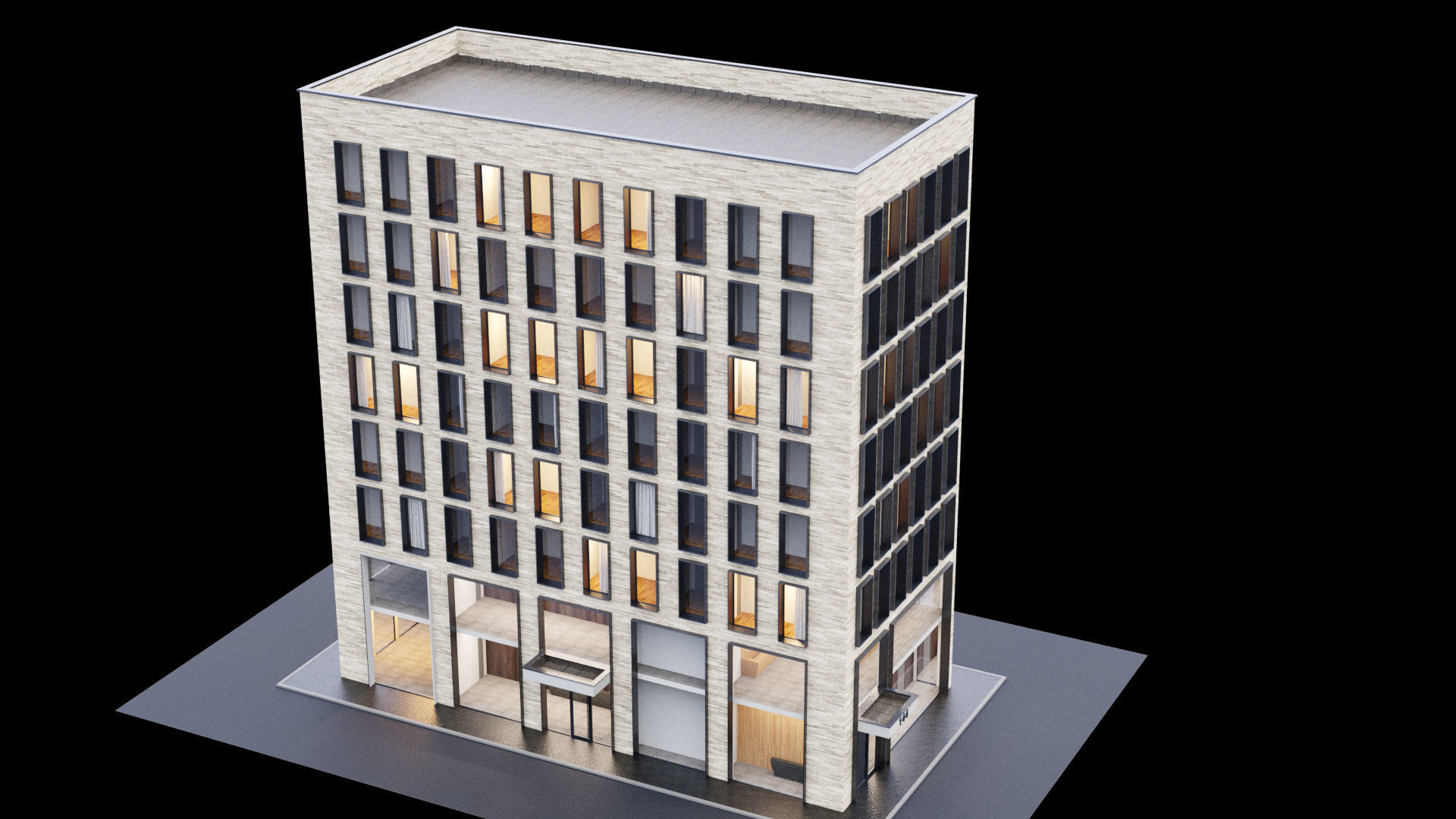 Building set 2 3D Model Collection_3