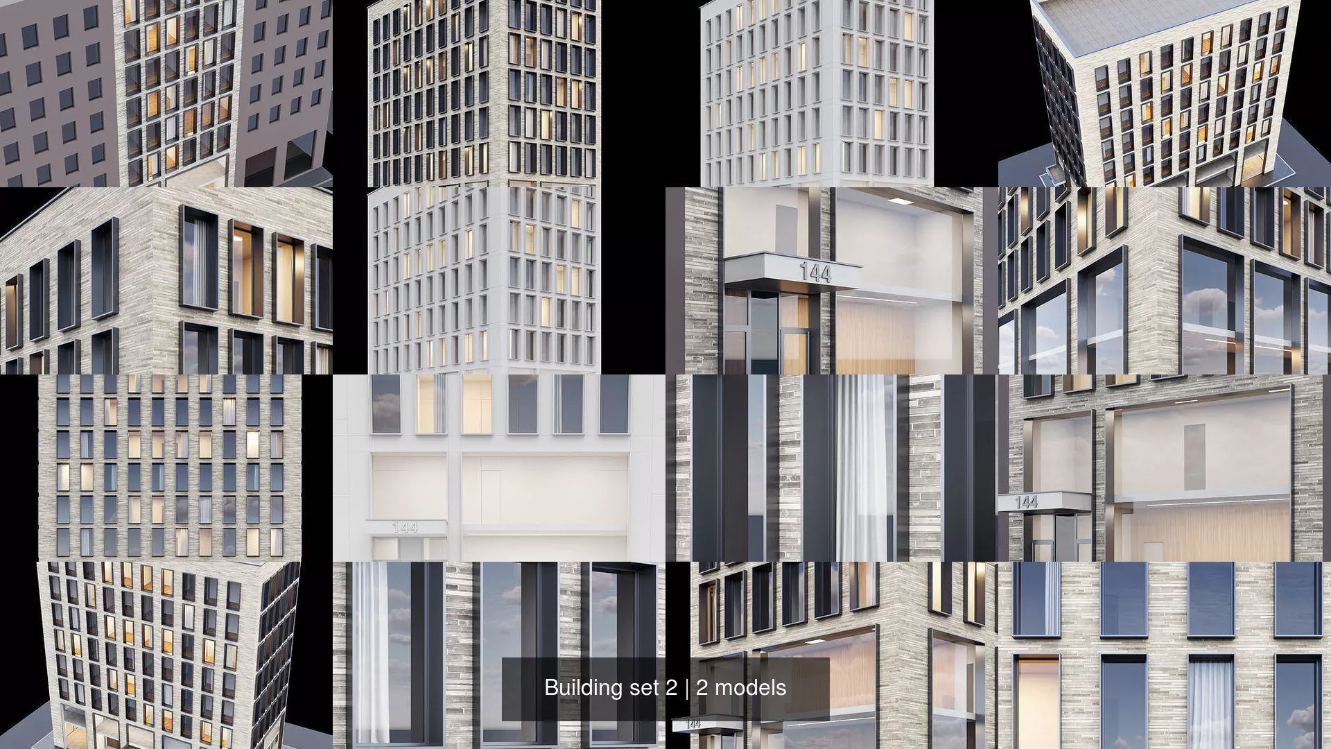 Building set 2 3D Model Collection_0