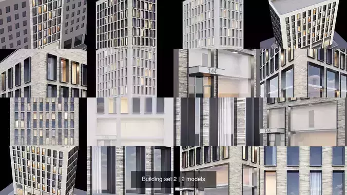 Building set 2 3D Model Collection