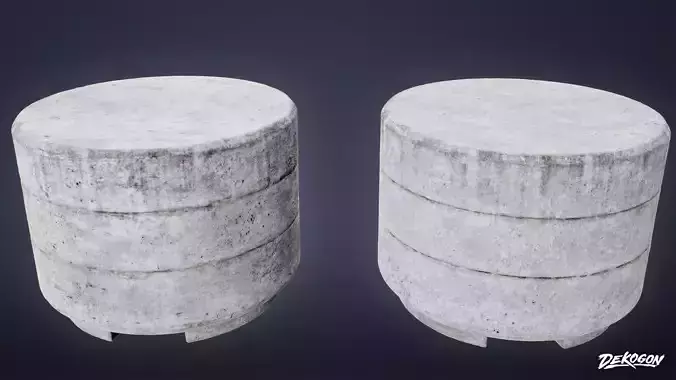 ROADSIDE - Concrete Block 06 - LOW POLY AND NANITE