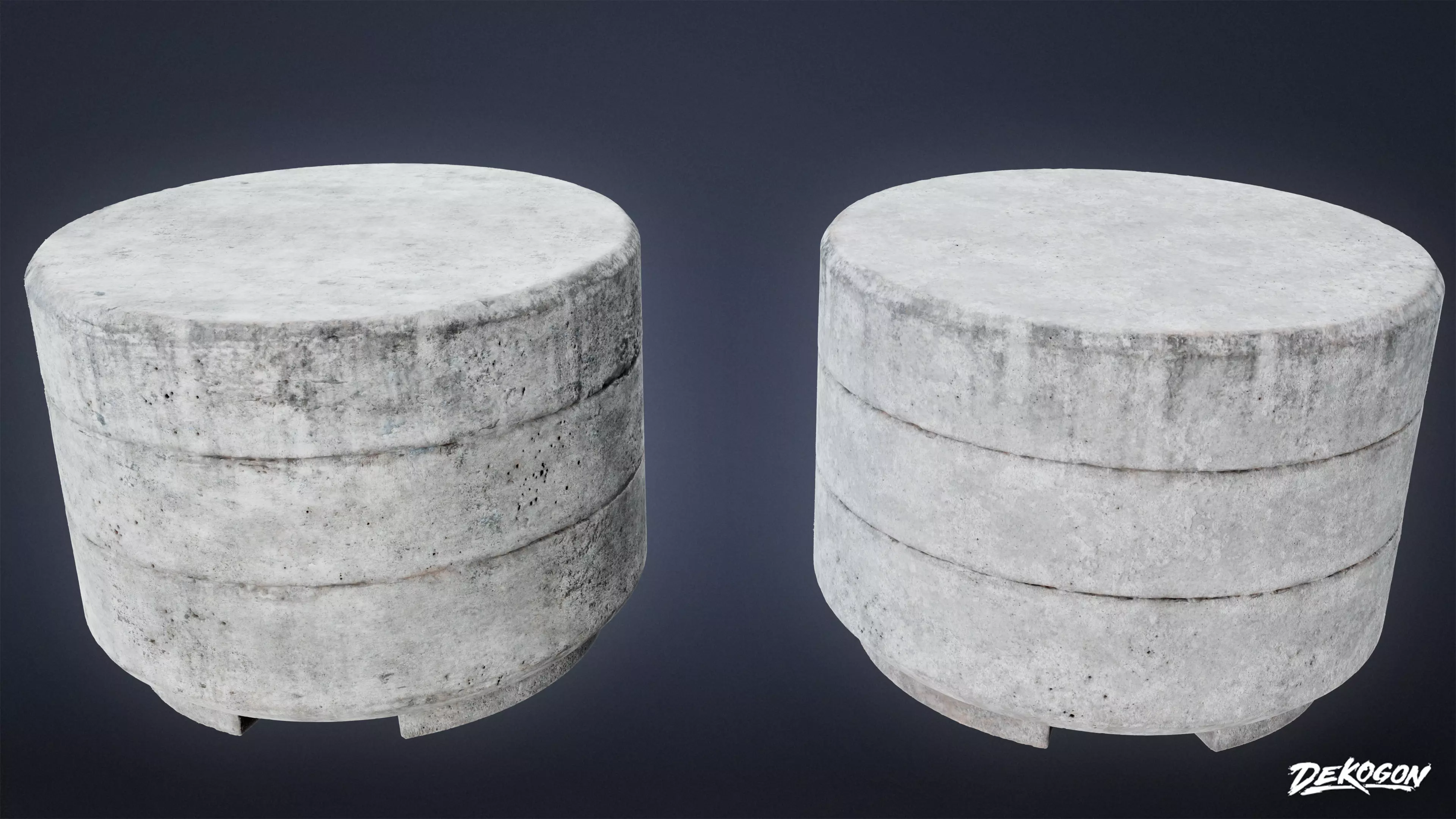 ROADSIDE - Concrete Block 06 - LOW POLY AND NANITE Low-poly 3D model