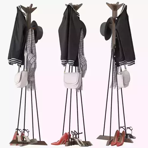 Handmade Wooden Rack 3D model