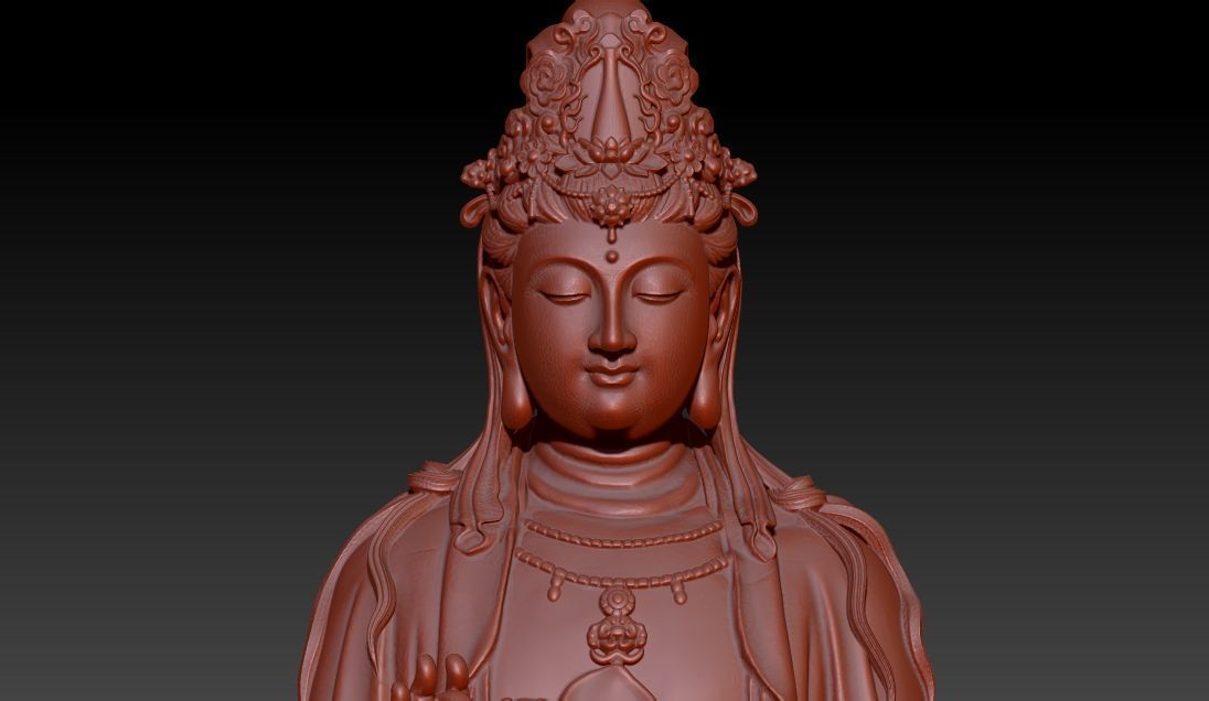 quanyin stand 3D print model_3