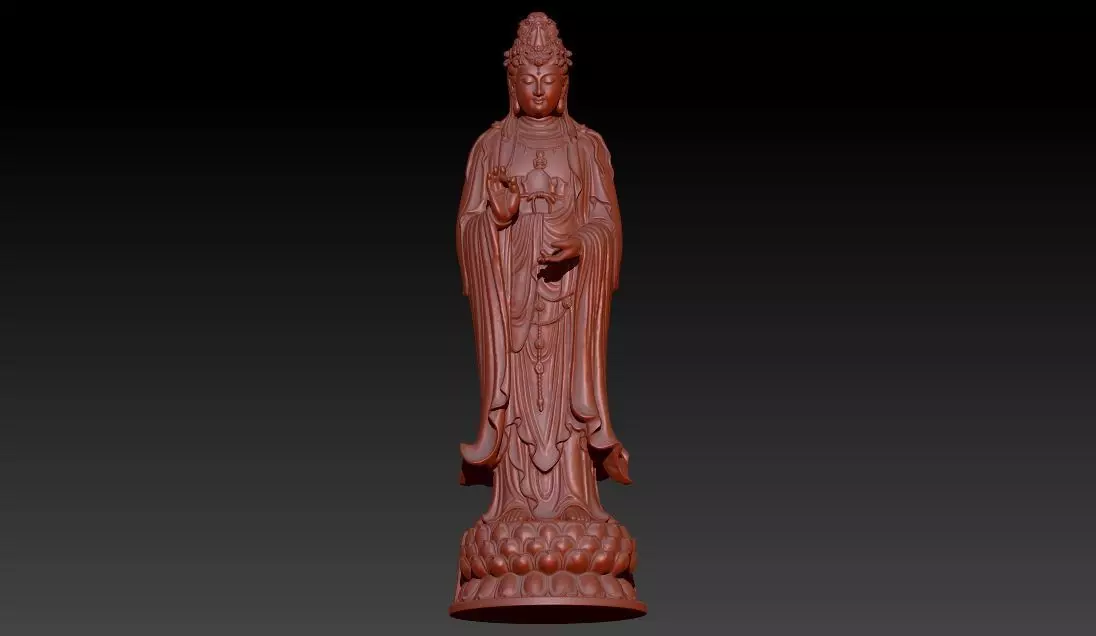 quanyin stand 3D print model_0