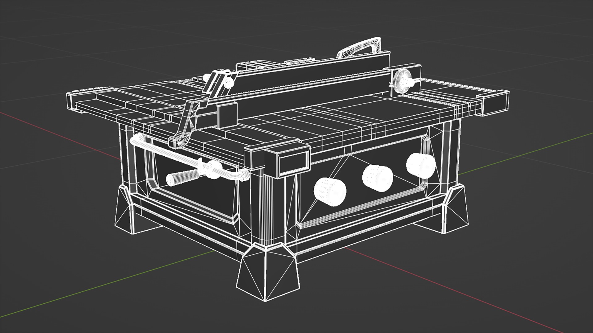 Table Saw 3D model_14