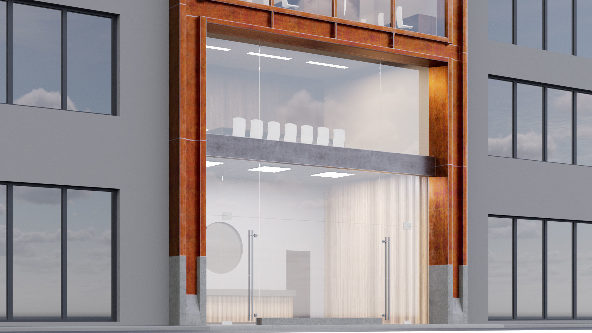 Fasade building full set 3D Model Collection_12