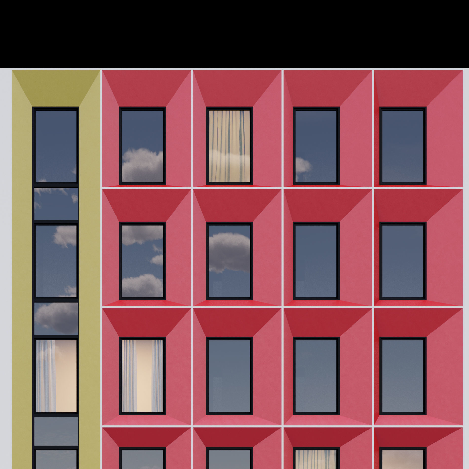 Fasade building full set 3D Model Collection_27