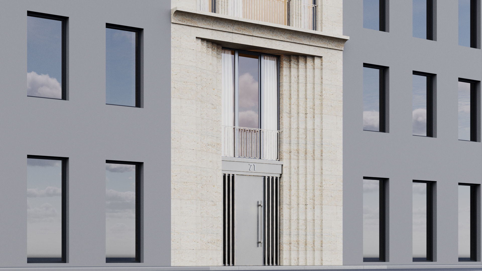 Fasade building full set 3D Model Collection_18