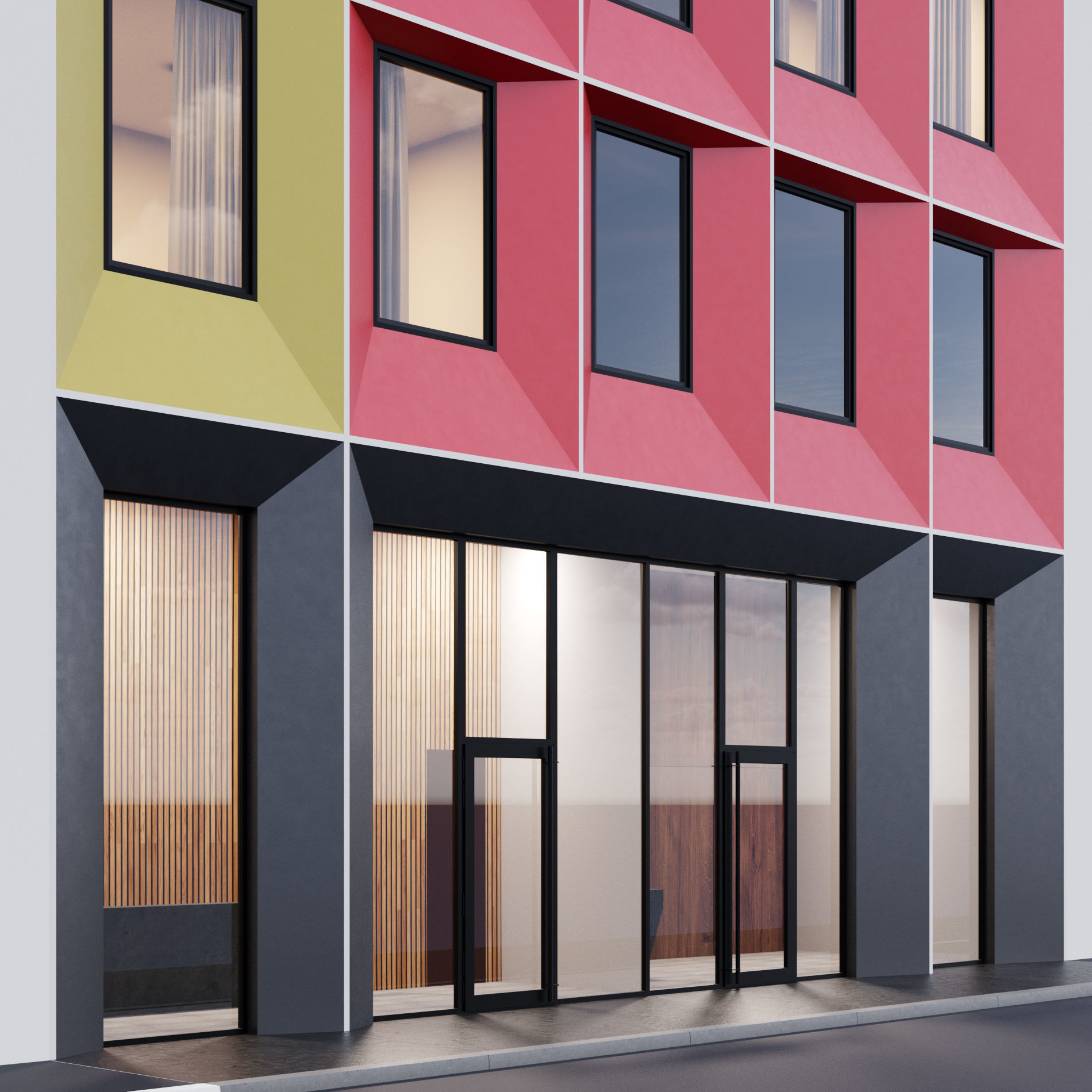 Fasade building full set 3D Model Collection_38