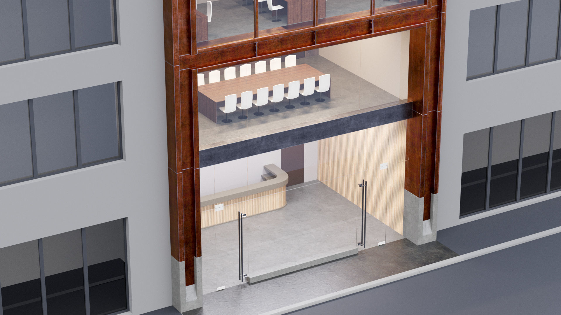 Fasade building full set 3D Model Collection_11