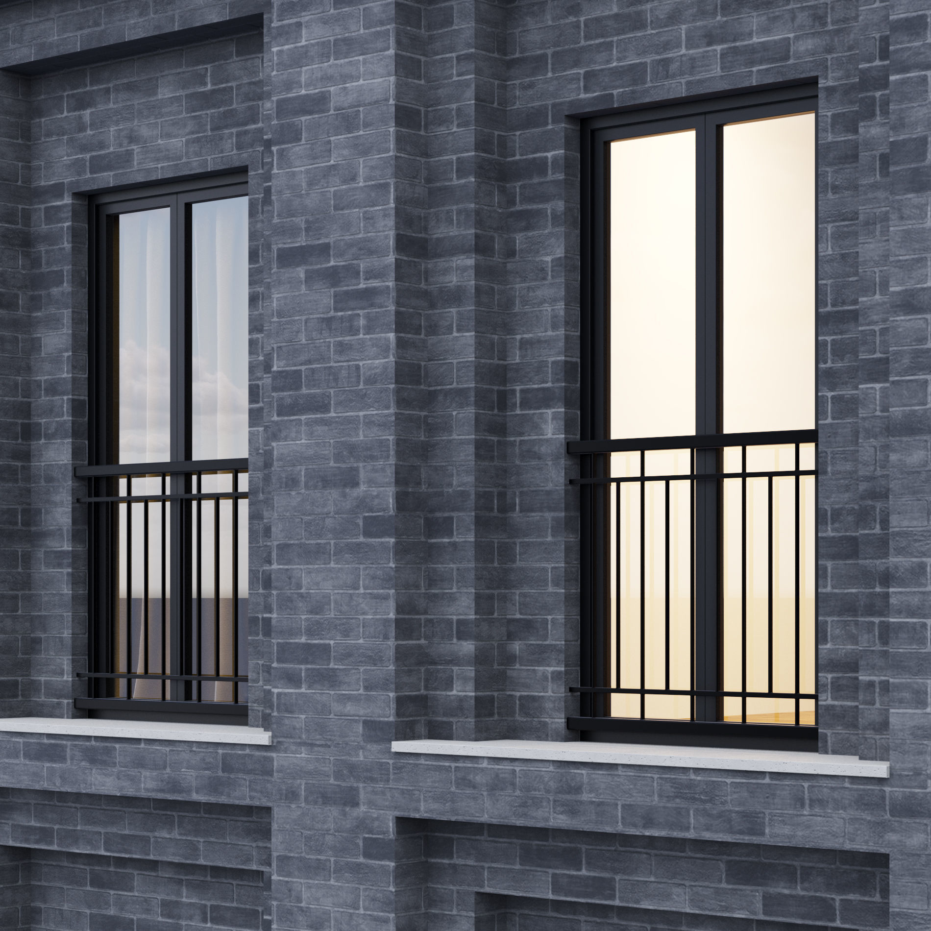 Fasade building full set 3D Model Collection_42