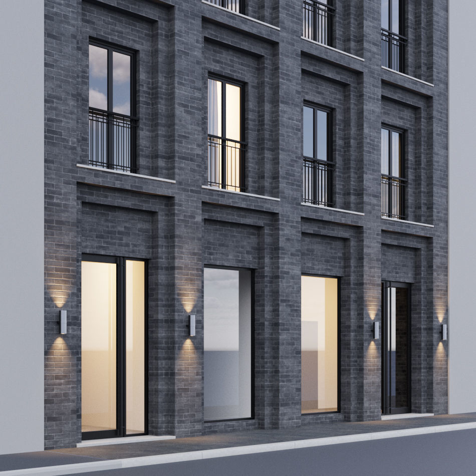 Fasade building full set 3D Model Collection_15