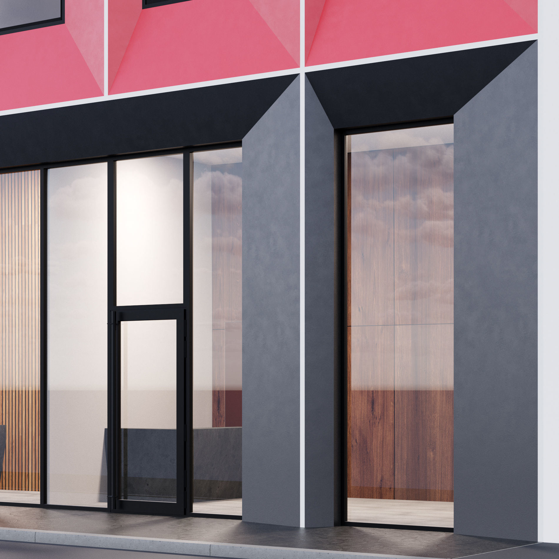 Fasade building full set 3D Model Collection_32