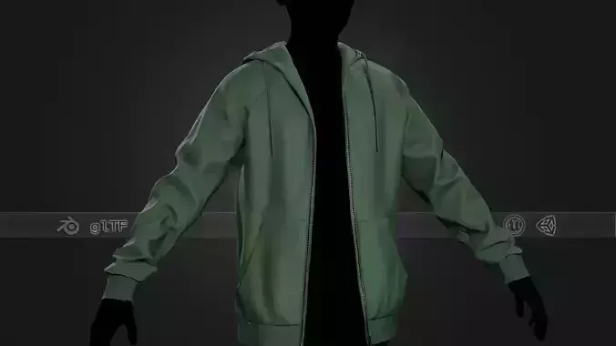Green Open Hoodie Style 1