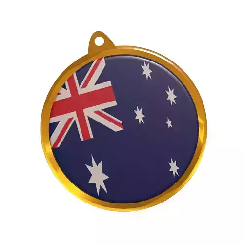 The Australian flag medal badge
