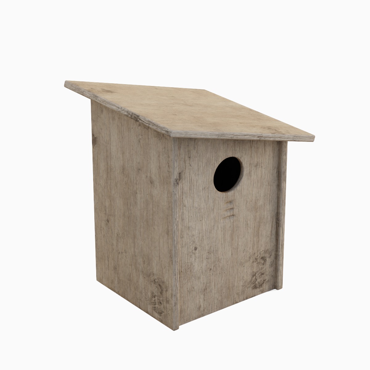 Wooden Birdhouse C 01 3D model_5