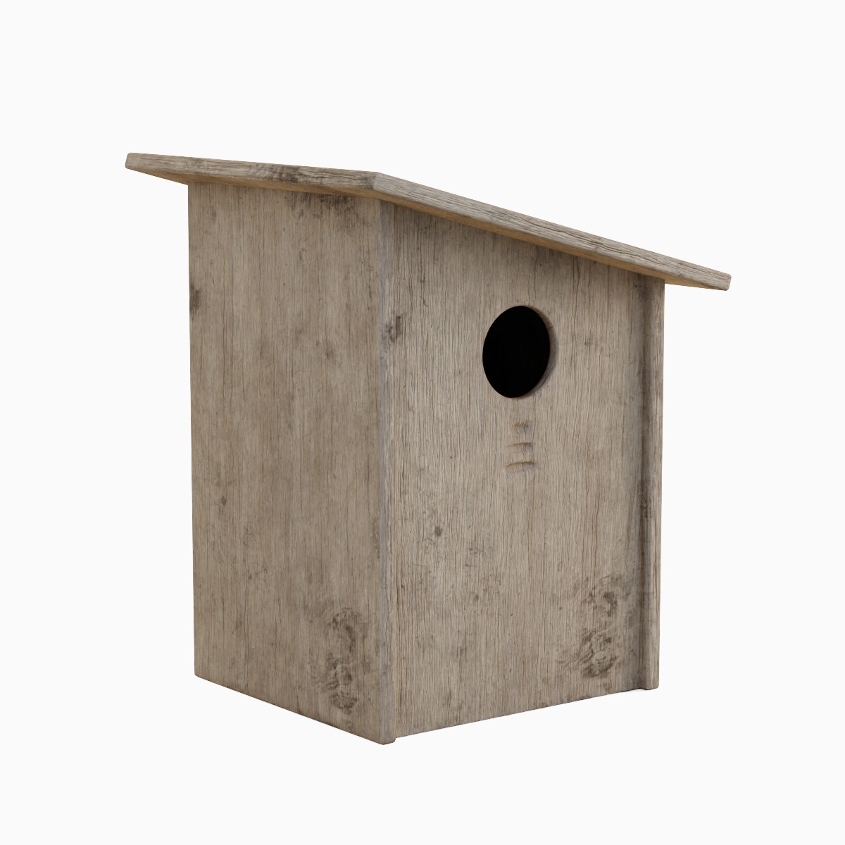 Wooden Birdhouse C 01 3D model_2
