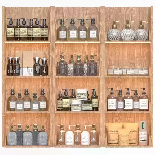 Cosmetic rack for bathroom or beauty salon