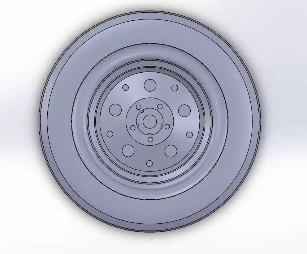 Toy car wheel 3D model_0