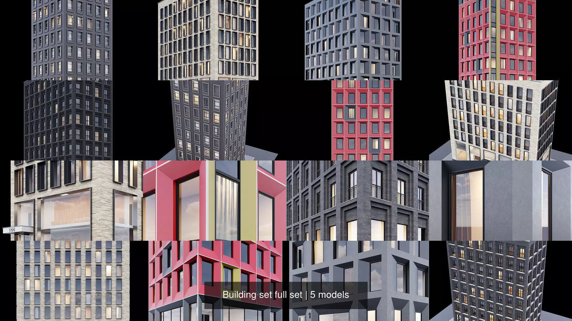 Building set full set 3D Model Collection_0