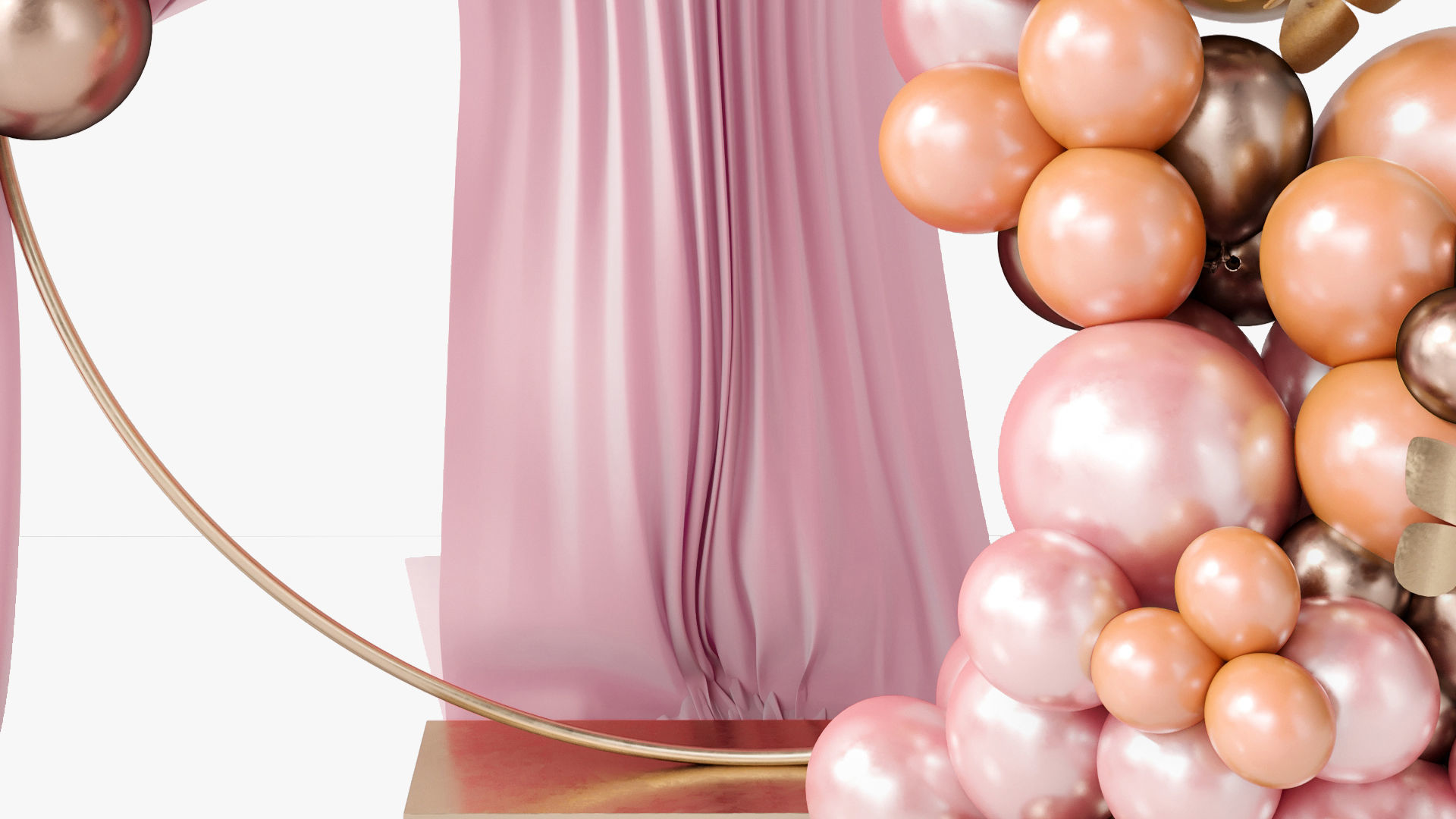Balloon Arch for Holidays Birthdays or Weddings 3D model_5