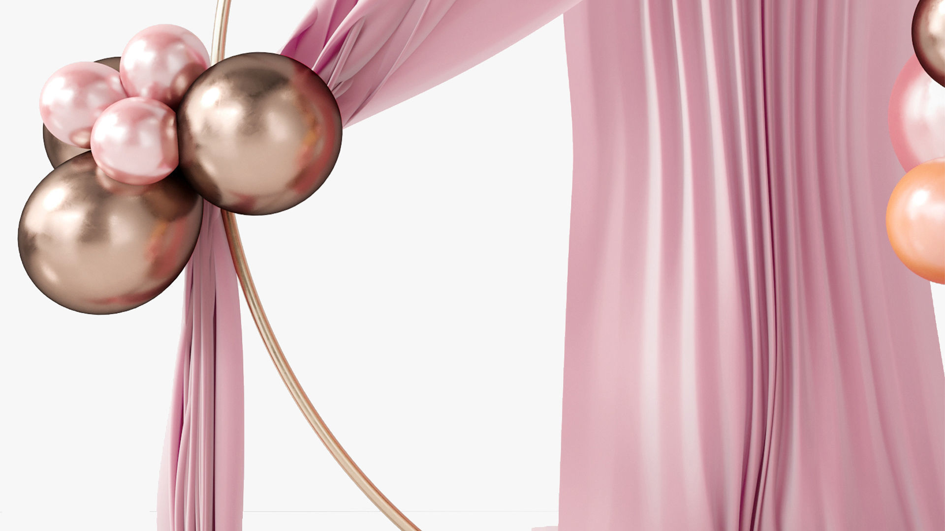 Balloon Arch for Holidays Birthdays or Weddings 3D model_3