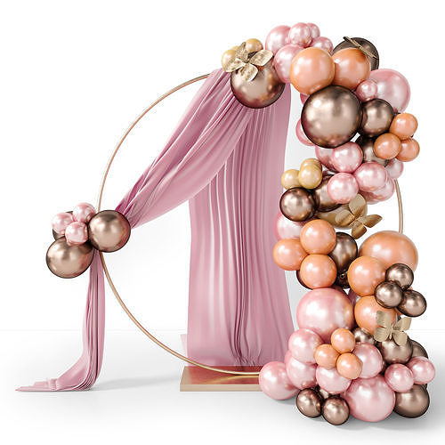 Balloon Arch for Holidays Birthdays or Weddings 3D model