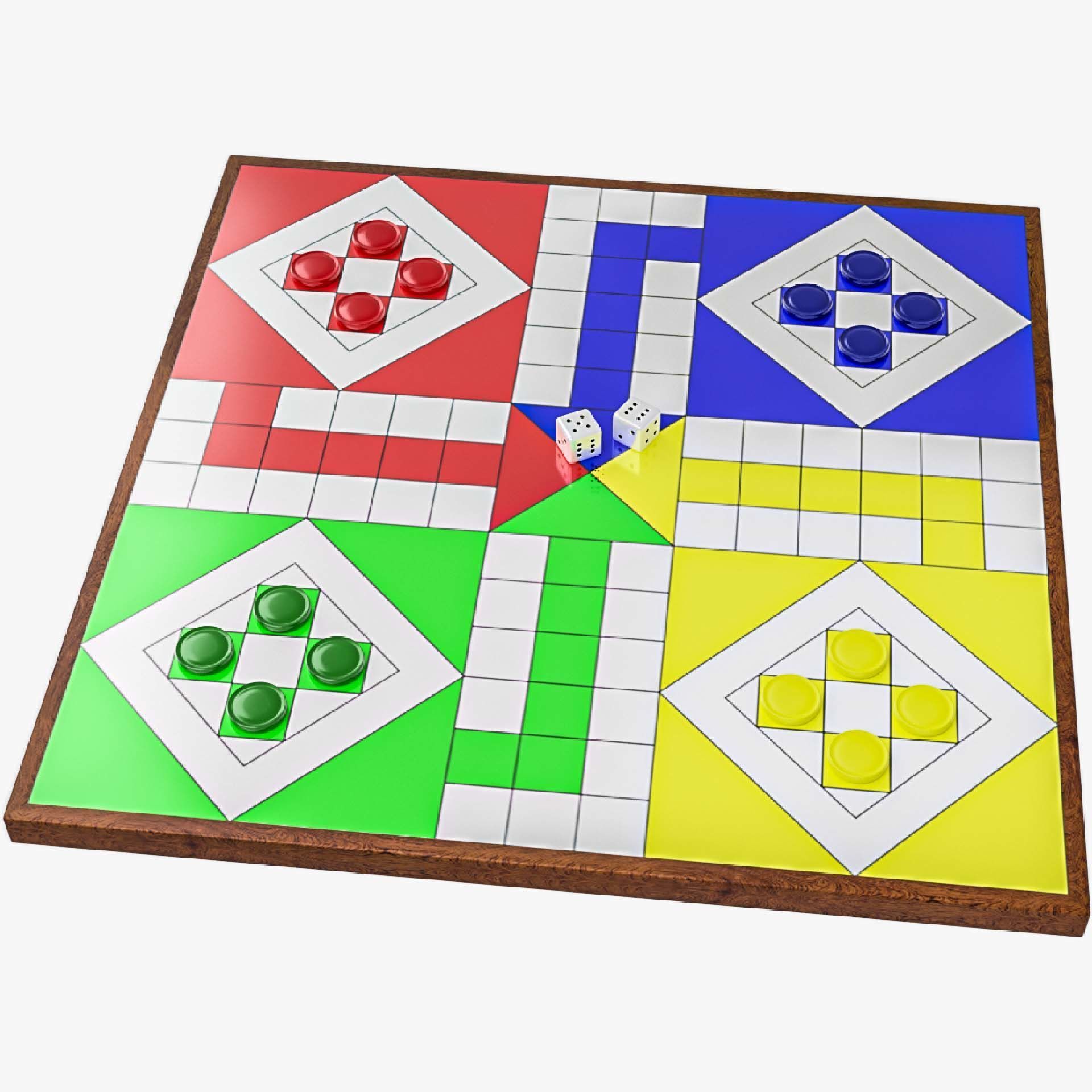 Classic Ludo Board 3D model_7