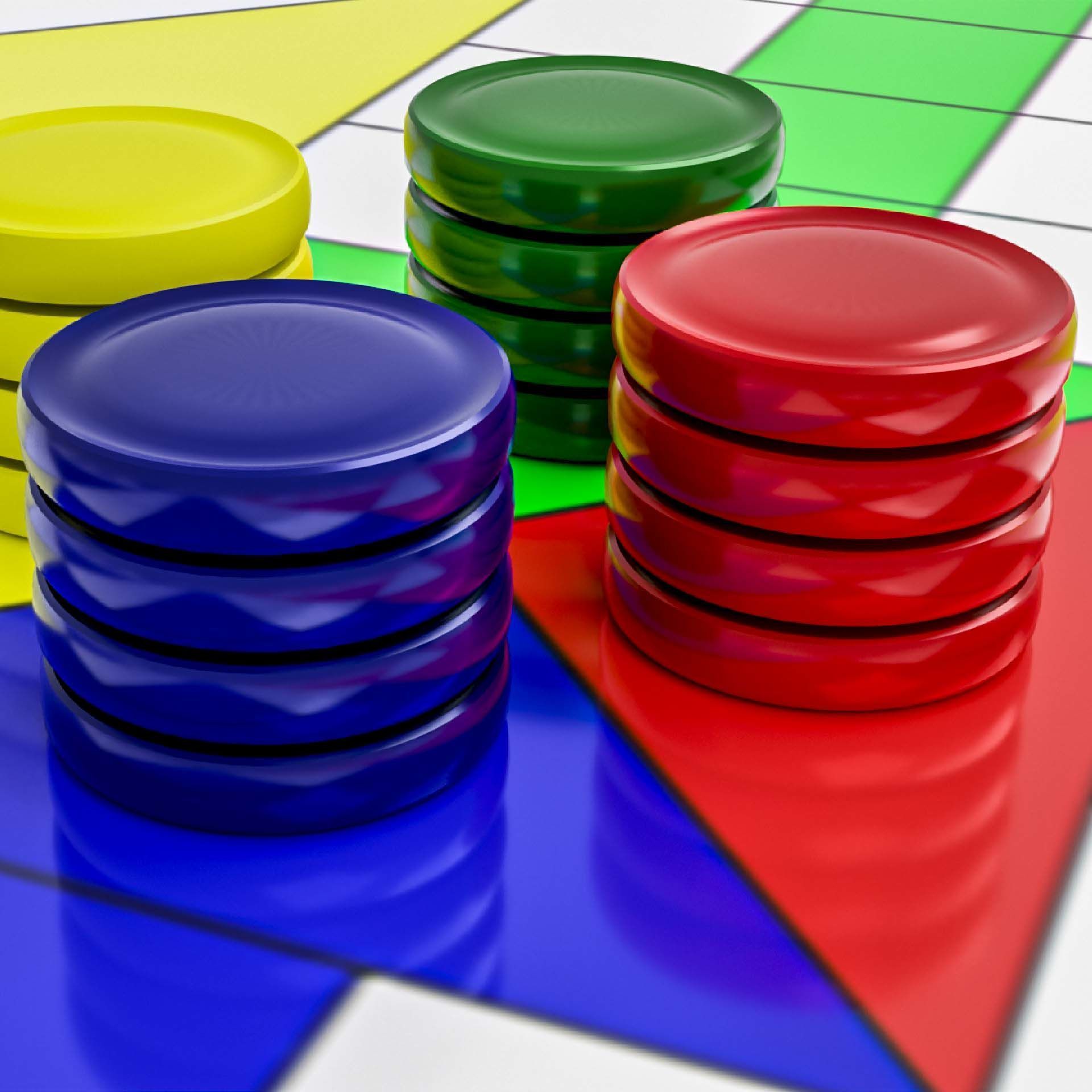 Classic Ludo Board 3D model_6