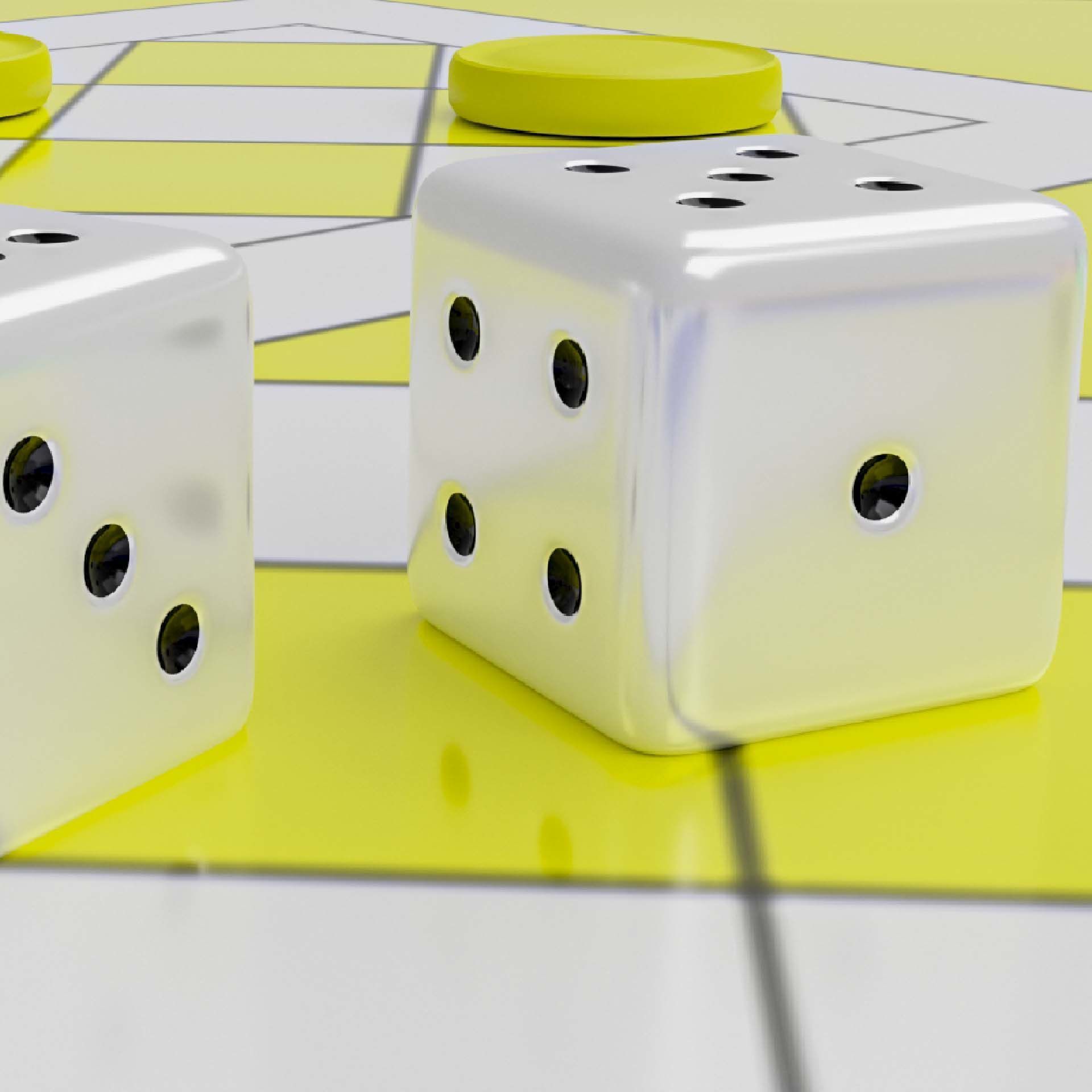Classic Ludo Board 3D model_5