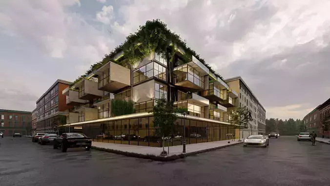 Modern Minimalist Apartment Scene  Render Ready for Lumion 