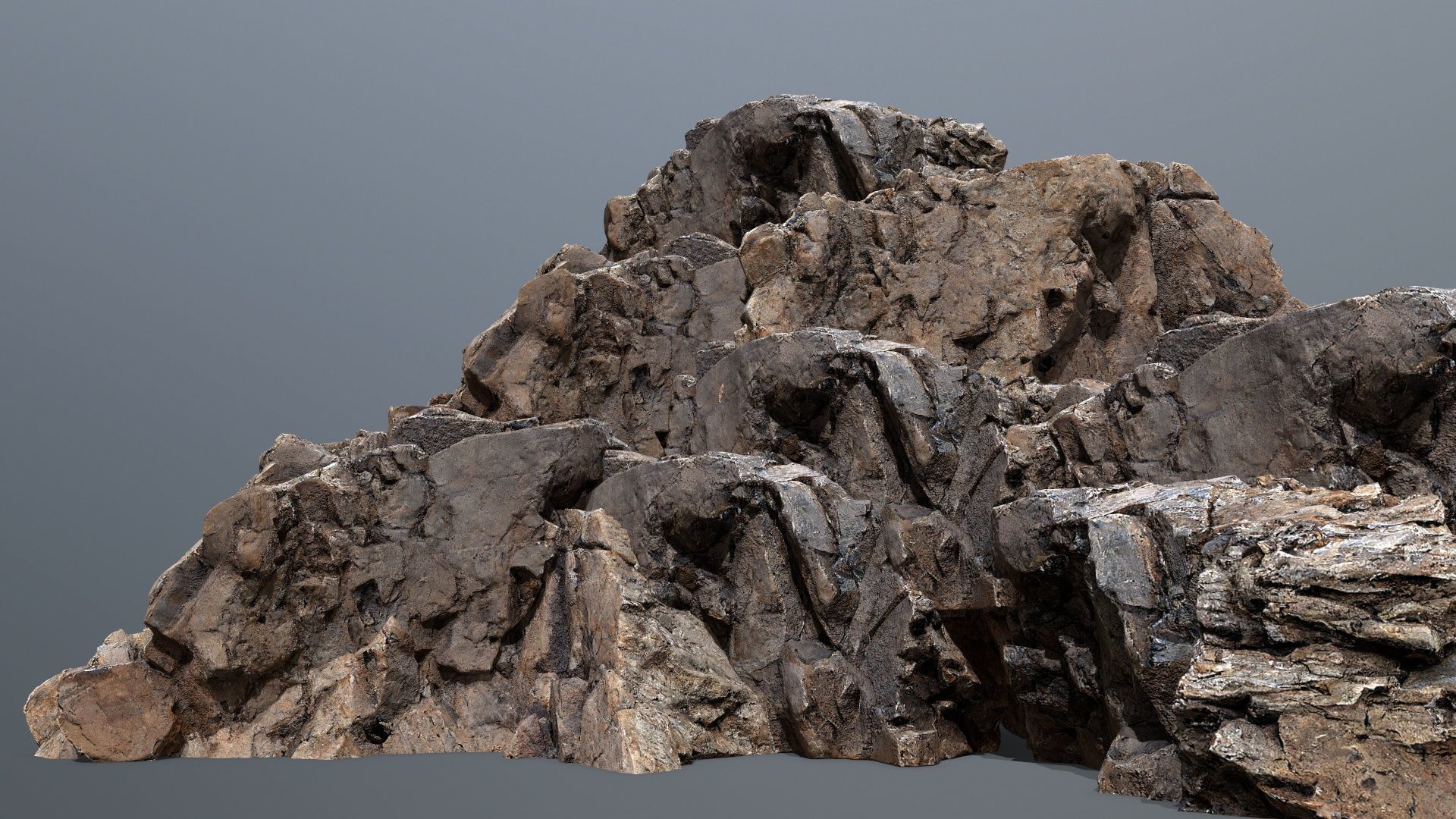 Mountain Low-poly 3D model_2
