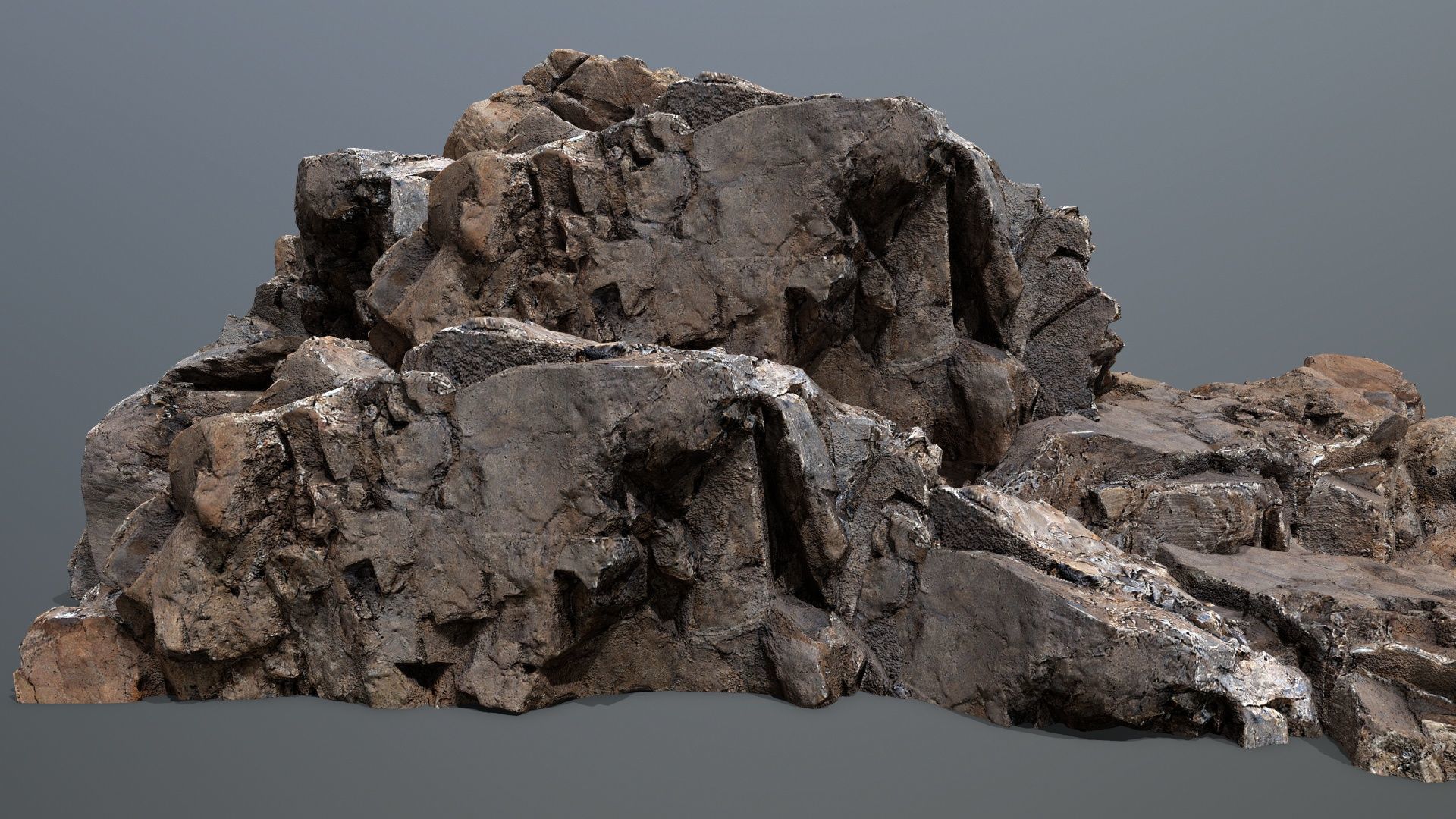 Mountain Low-poly 3D model_1